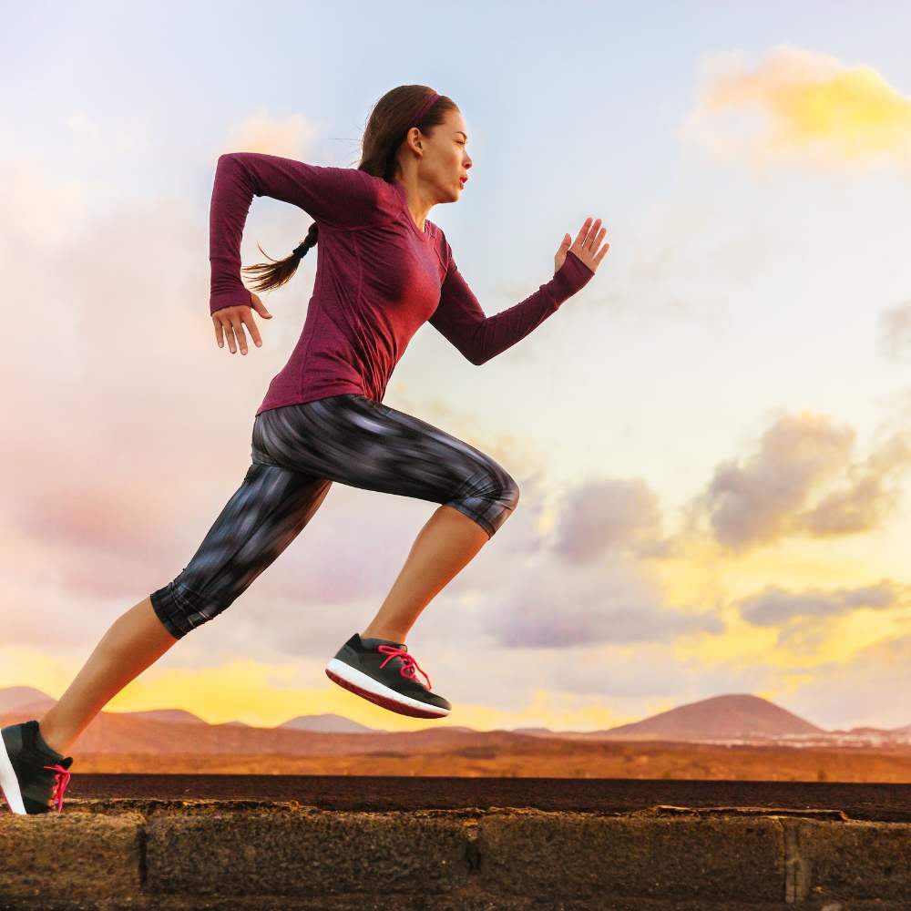 Athlete Trail Running Woman Runner Training Cardio